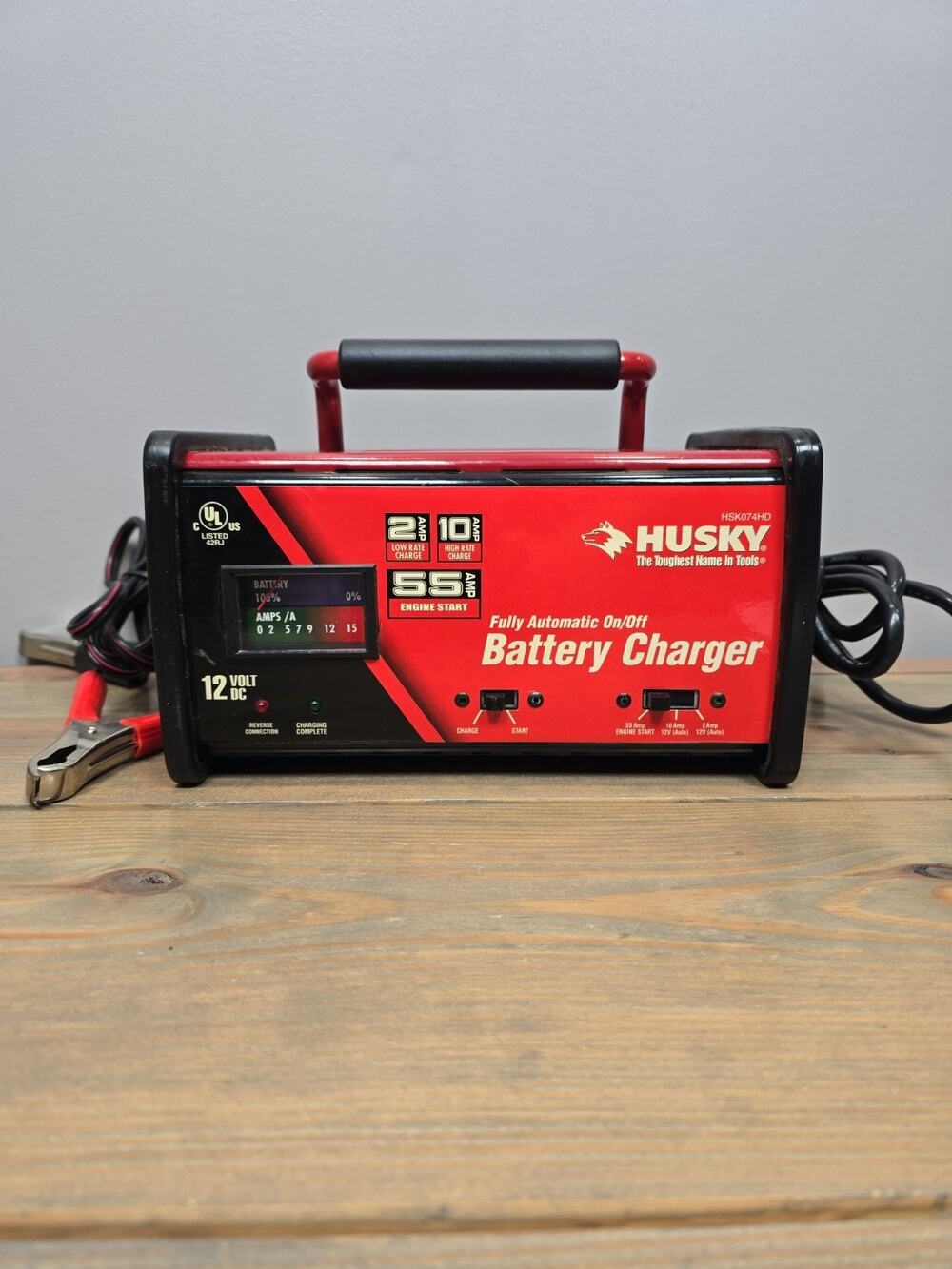 Husky Fully Automatic On/Off Battery Charger HSK074HD 12V 2A low 6A High WORKING